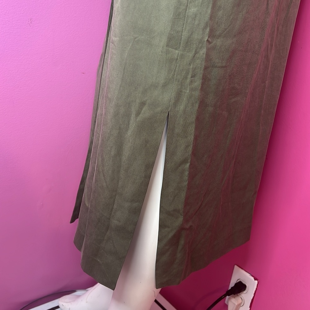 Anthropologie Seen, Worn, Kept utility midi dress army green size 8P - Picture 8 of 11
